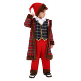 Déguisement Enfant Père Noël Veste Ecossaise à Carreaux Costume