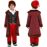 Déguisement Enfant Père Noël Veste Ecossaise à Carreaux Costume