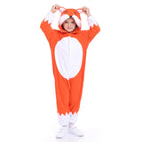 Déguisement Enfant Renard Pyjama Costume d'Hiver pour Halloween