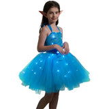 Déguisement Enfant Schtroumpf TuTu Robe Éclairage LED d'Halloween