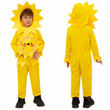 Déguisement Enfant Soleil Jaune Combinasion Costume Cadeau de Noël