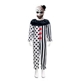 Déguisement Enfant Terrifier 2 Clown Noir et Blanc à Pois Costume d'Halloween 