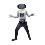 Déguisement Enfant YouTube Skibidi Toilet Combinaison d'Horreur Costume Ver.2