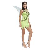 Déguisement Femme Dryade Elfe Robe Verte Costume d'Halloween