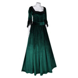 Déguisement Femme Gothique Robe Verte Médiévale Costume d'Halloween