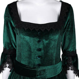 Déguisement Femme Gothique Robe Verte Médiévale Costume d'Halloween