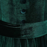 Déguisement Femme Gothique Robe Verte Médiévale Costume d'Halloween