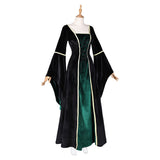 Déguisement Femme Médiéval Gothique Robe Verte Costume pour Halloween