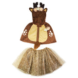 Déguisement Fille Renne Cape+Jupe Costume Cadeau de Noël