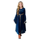 Déguisement Fille Robe de Princesse Médiévale Bleu pour Halloween