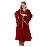 Déguisement Fille Robe de Princesse Médiévale Rouge pour Halloween