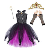 Déguisement Fille Ursula TuTu Robe Violette Costume d'Halloween Carnaval 