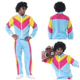 Déguisement Homme 1980s Disco Costume Rétro de Sport Halloween