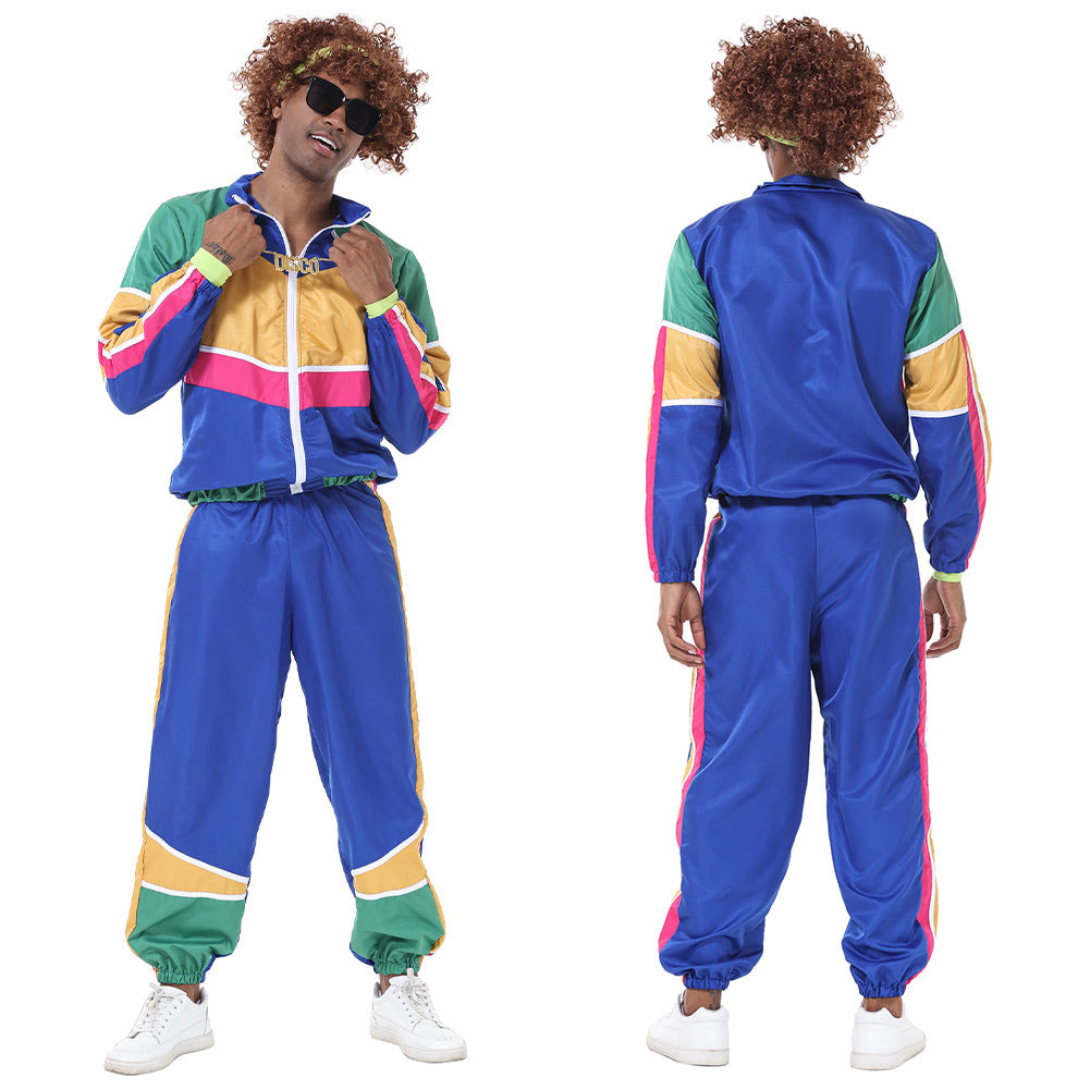 Déguisement Homme 1980s Disco Vintage Hip-hop Survêtement de Jogging