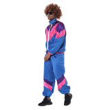 Déguisement Homme 1980s Disco Vintage Hip-hop Costume Rétro de Sport