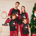 Pyjama De Noël Assorti Pour Toute La Famille - Ensemble Manches Longues En Satin Imprimé Motifs Noël - Pour Femmes, Hommes, Enfants, Bébés - 9