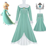 Déguisement Super Mario Peach Princesse Robe + Accessoire Costume pour Femme Mardi Gras