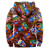 Déguisement Zip Sweat-shirt à Capuche avec Motif Tribal Indien Costume