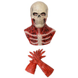 Masque Squelette en Latex + Gants Accessoire d'Halloween